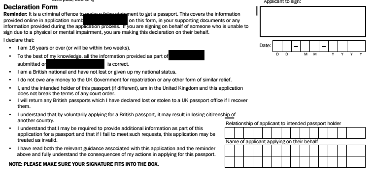 Relationship of applicant to intended passport holder – what if it’s me?